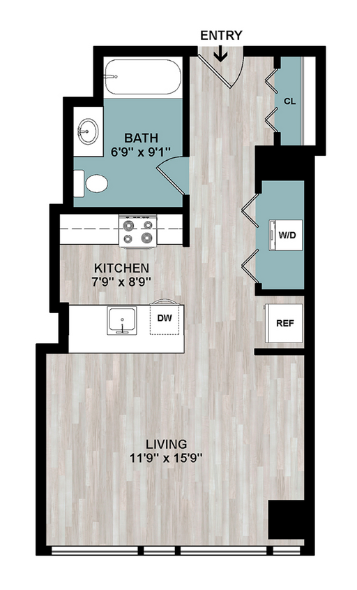 S | Studio Floorplan - S