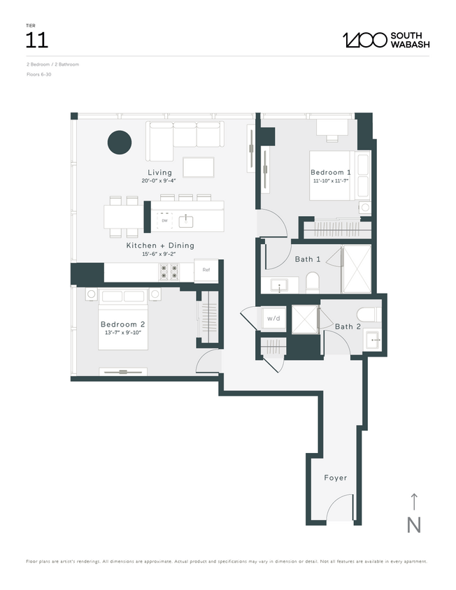 T9 floor plan 1400 Wabash - T9