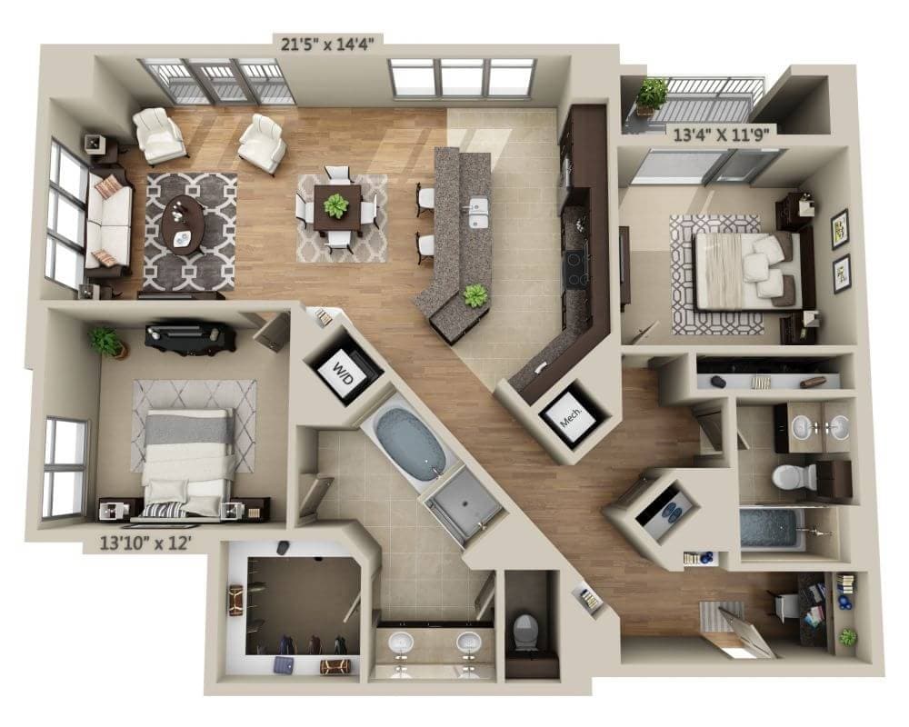 Plan Q (B2F) - Floorplan Q