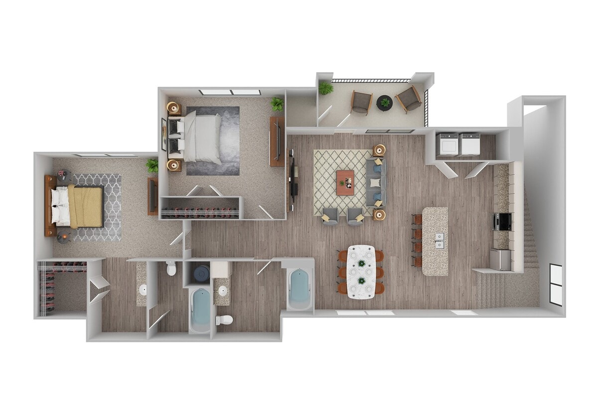 2 Bedroom | 2 Bath | 1080 SF | Attached Garage - L2 w/ Garage | Renovated