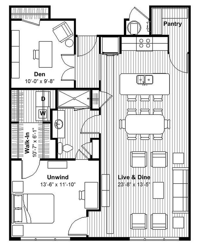 Luxury Loft 1 BR Den + Spa Shower - Luxury Loft 1 BR Den +  Spa Shower