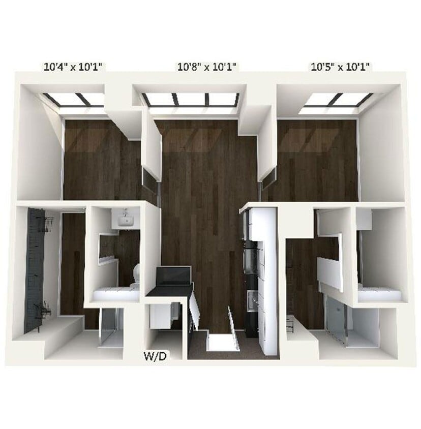 Floor Plan - B1 | 2 Bed | 2 Bath