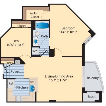 1BR/1BA 927 - Instrata_Florence