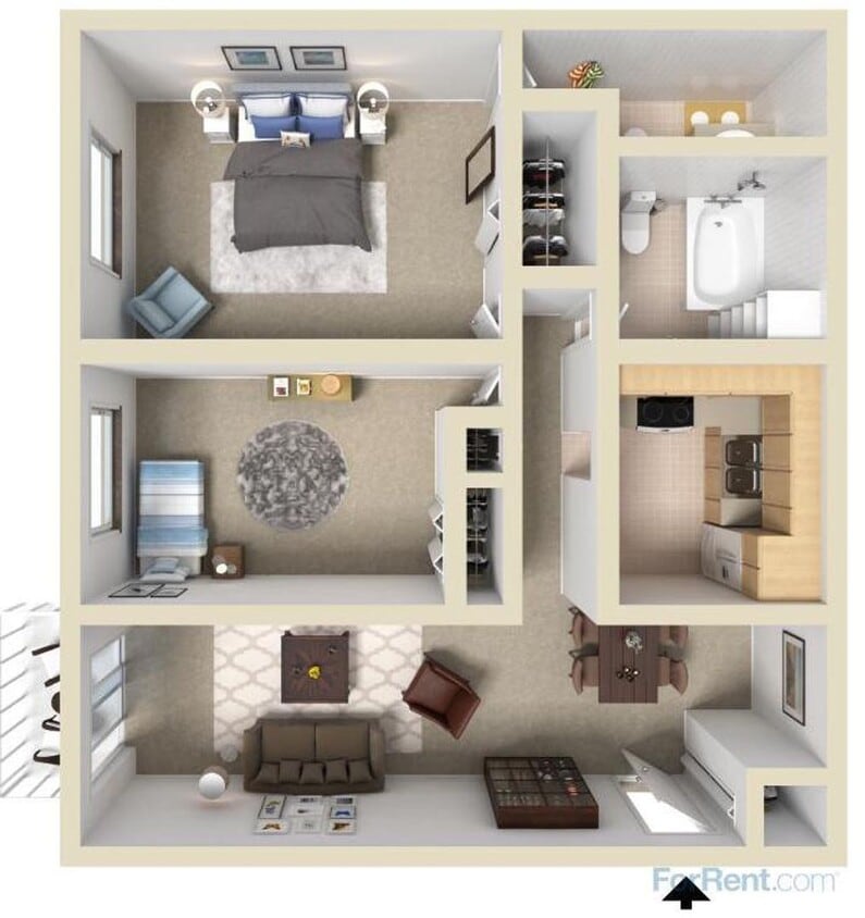 Floor Plan - BOA 2/1.5 Signature Unit (Scarlett)