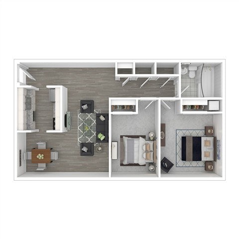 Floor Plan - 2 Bedroom 1 Bath