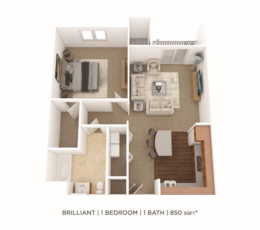 Floor Plan - One Bedroom