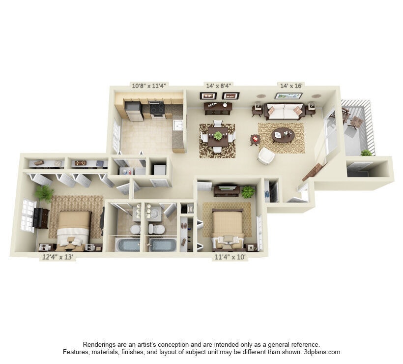 Floor Plan - Two Bedroom