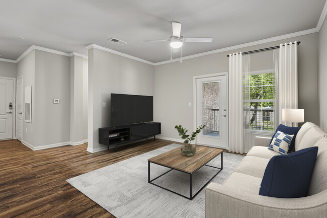 Living room with hard surface flooring - eaves Twin Creeks