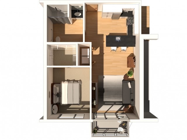 Arbor - 1 Bed / 1 Bath - 682 SF - Arbor