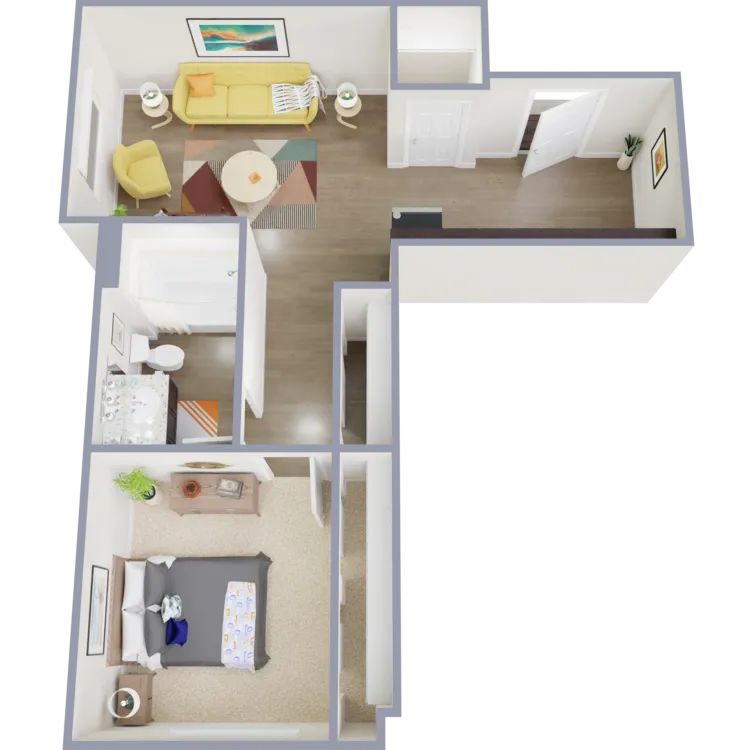 Floor Plan - 1x1 - 548 sqft - A1