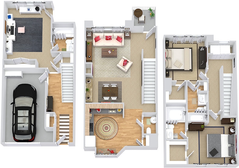 Floor Plan - Great Scott Townhome with Garage and Study