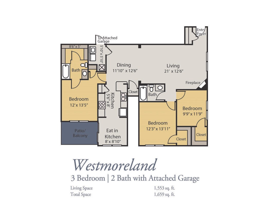 Floor Plan - Westmoreland with Garage