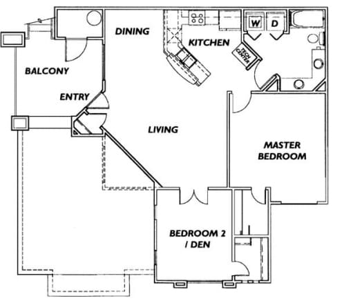 2BR/1BA - 2 Bed 1 Bath