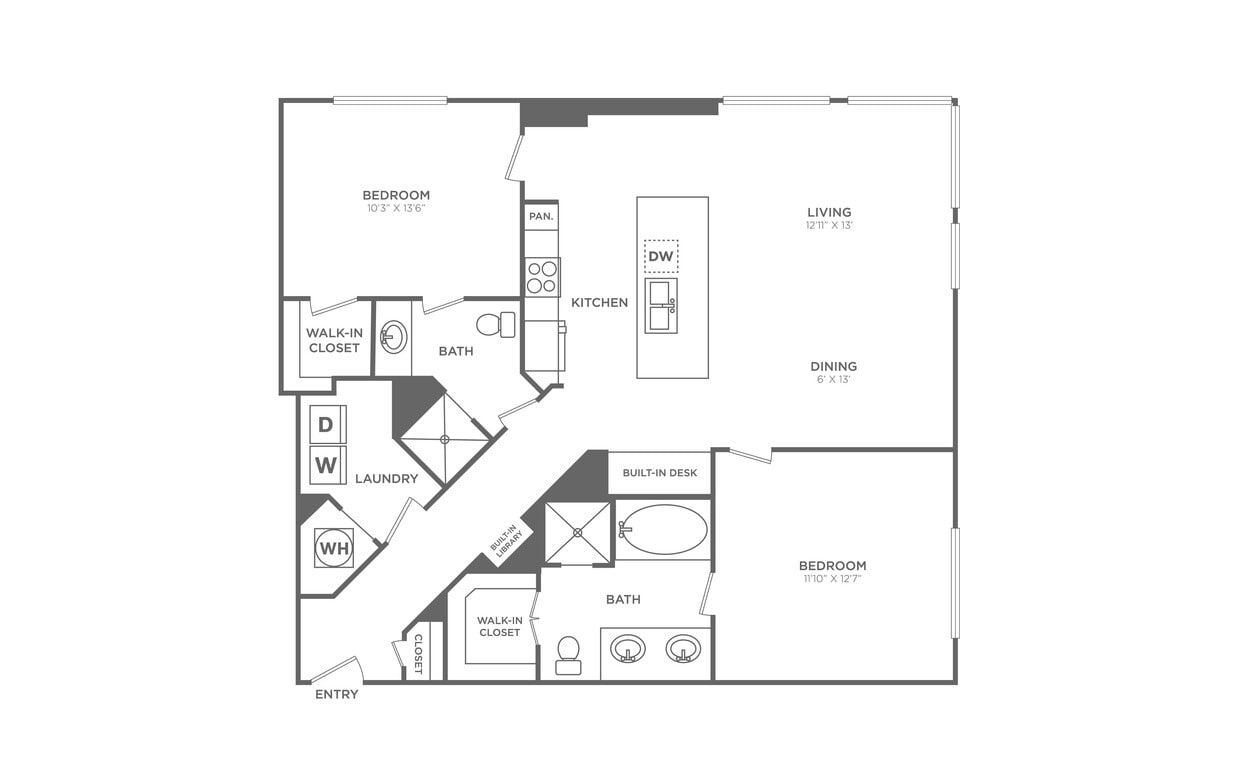 Floor Plan - 2 Bed/2 Bath - B11
