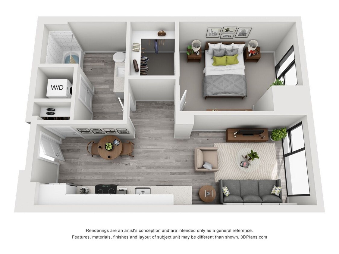 The Glenn - B12 - 1x1 - 1 Beds - 1 Baths - 948 Sq. ft. - B12