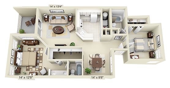 Floor Plan - 2 Bedroom