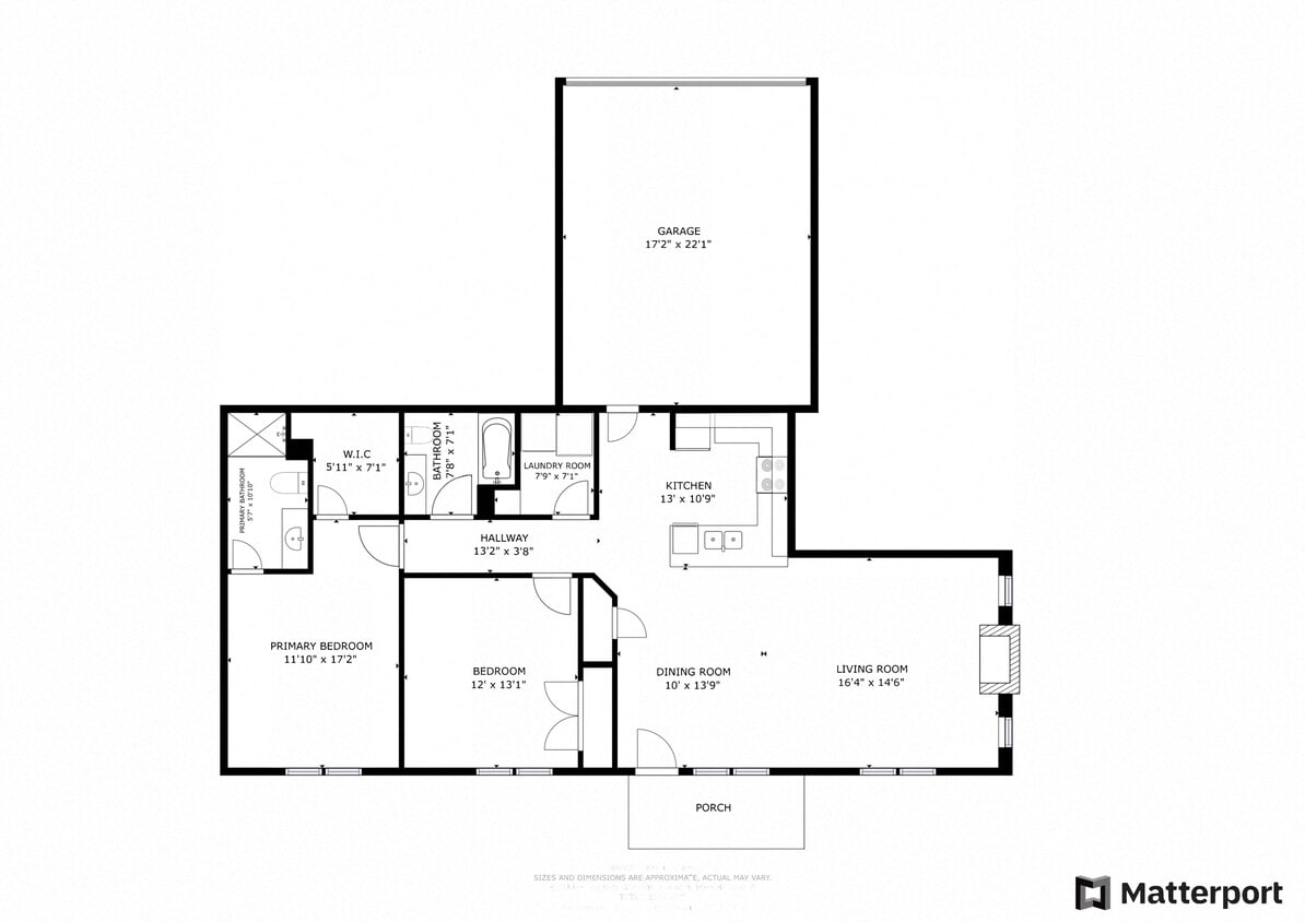 Floor Plan - 2 Bed/2 Bath, Lower Corner, 2-Stall Att. Garage...