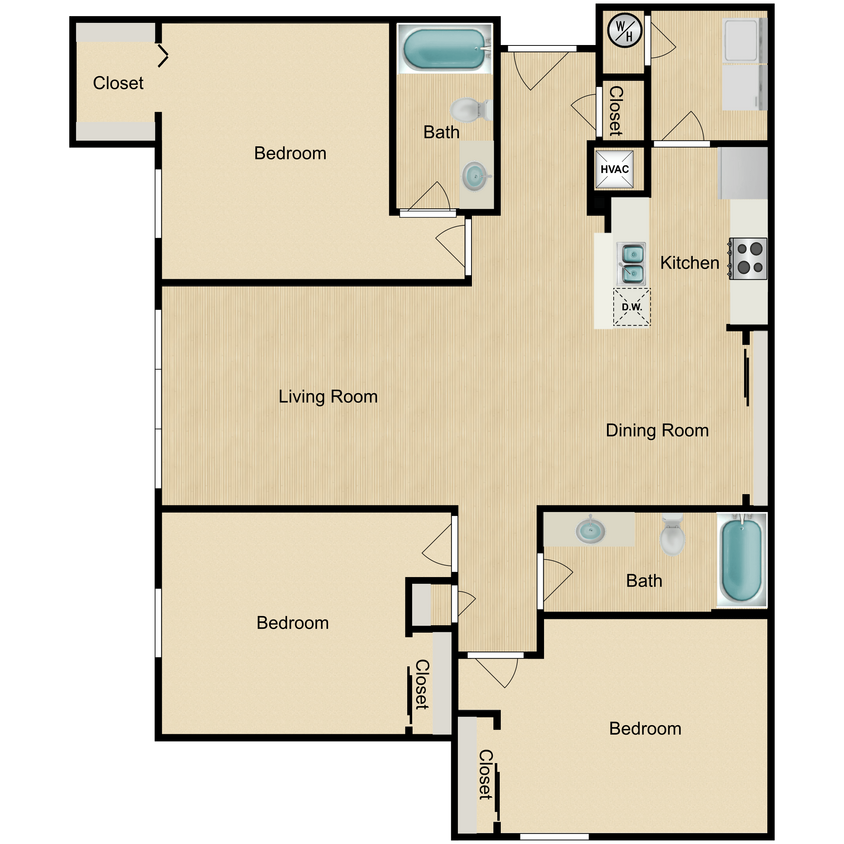 3B2B_HiRes_48247.png - 3 Bed 2 Bath