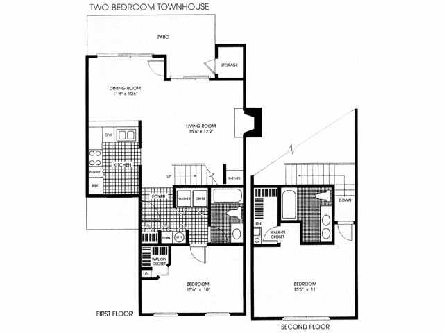 2BR/2BA - 2 Bed / 2 Bath TH