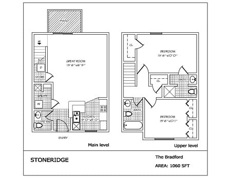 The Bradford - 2 Bed 2.5 BathStoneridge Apartments