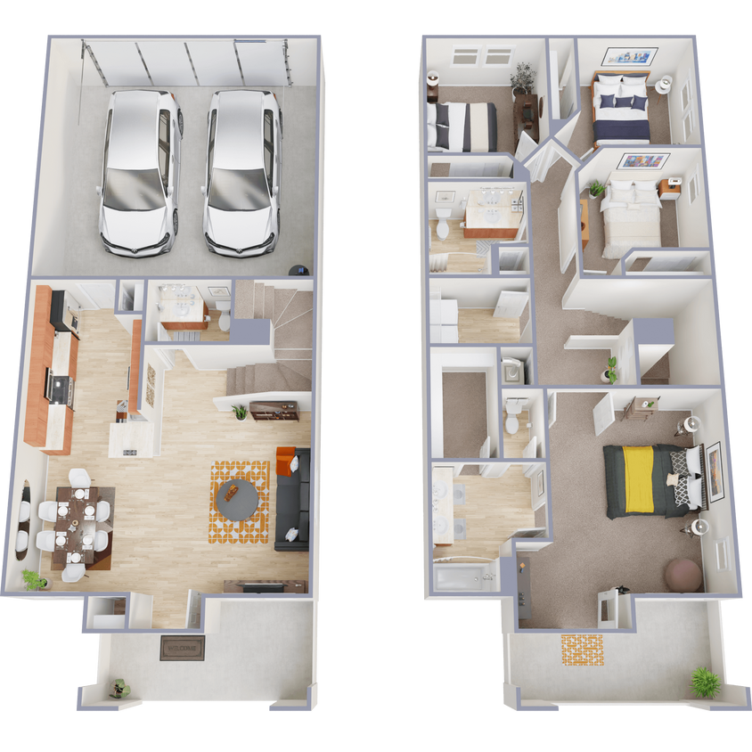 Floor Plan - Hunter 2-Car Garage Attached