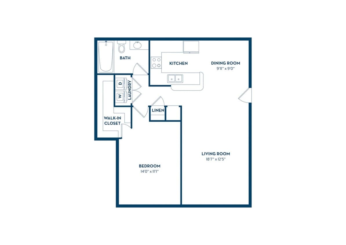 1 Bedroom | 1 Bath | 842 SF - A2