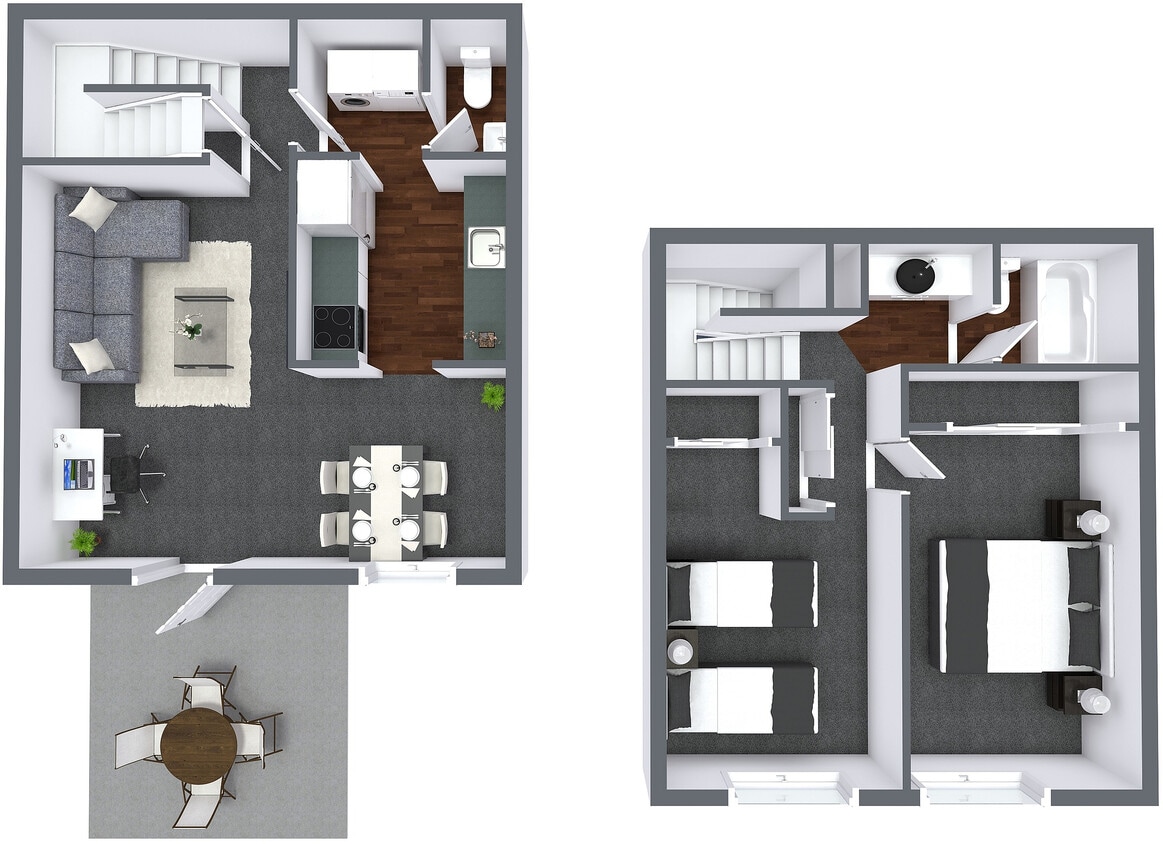 Floorplan - Private Bedroom Suite - Townhouse Single