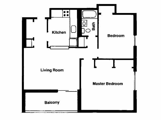 2BR/1BA - Two Bedroom