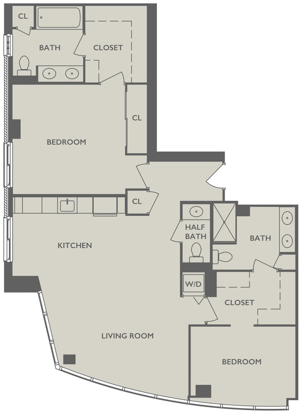 Floor Plan - Two Bedroom H