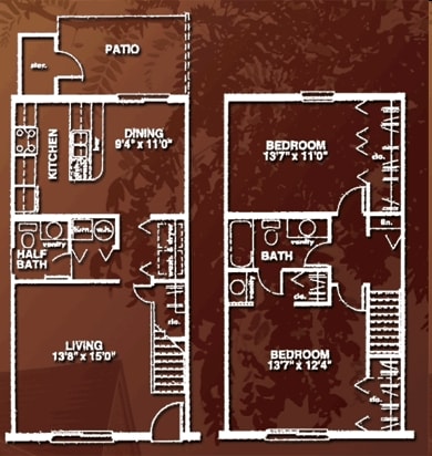 2BR/1.5BA - 2 BR/ 1.5 BA Townhouse