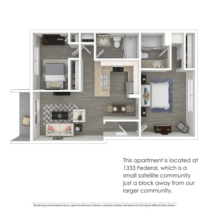 Floor Plan - TwoBedroom-PlanG