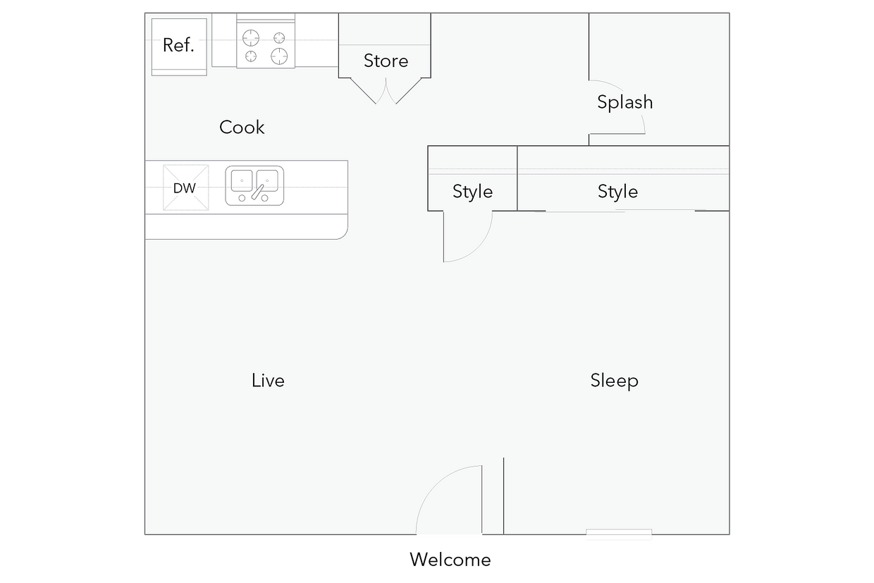 Fairfax | 1-Bedroom Floorplan - Fairfax