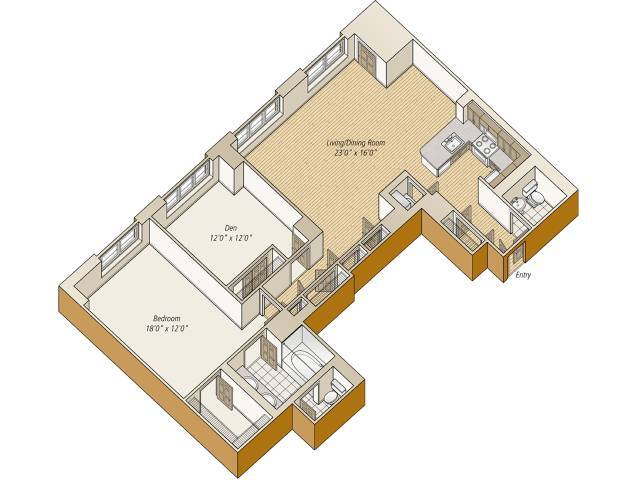 Floor Plan - 2 Bed/2 Bath-B7