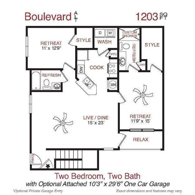 Floor Plan - Boulevard Two Alt. Garage