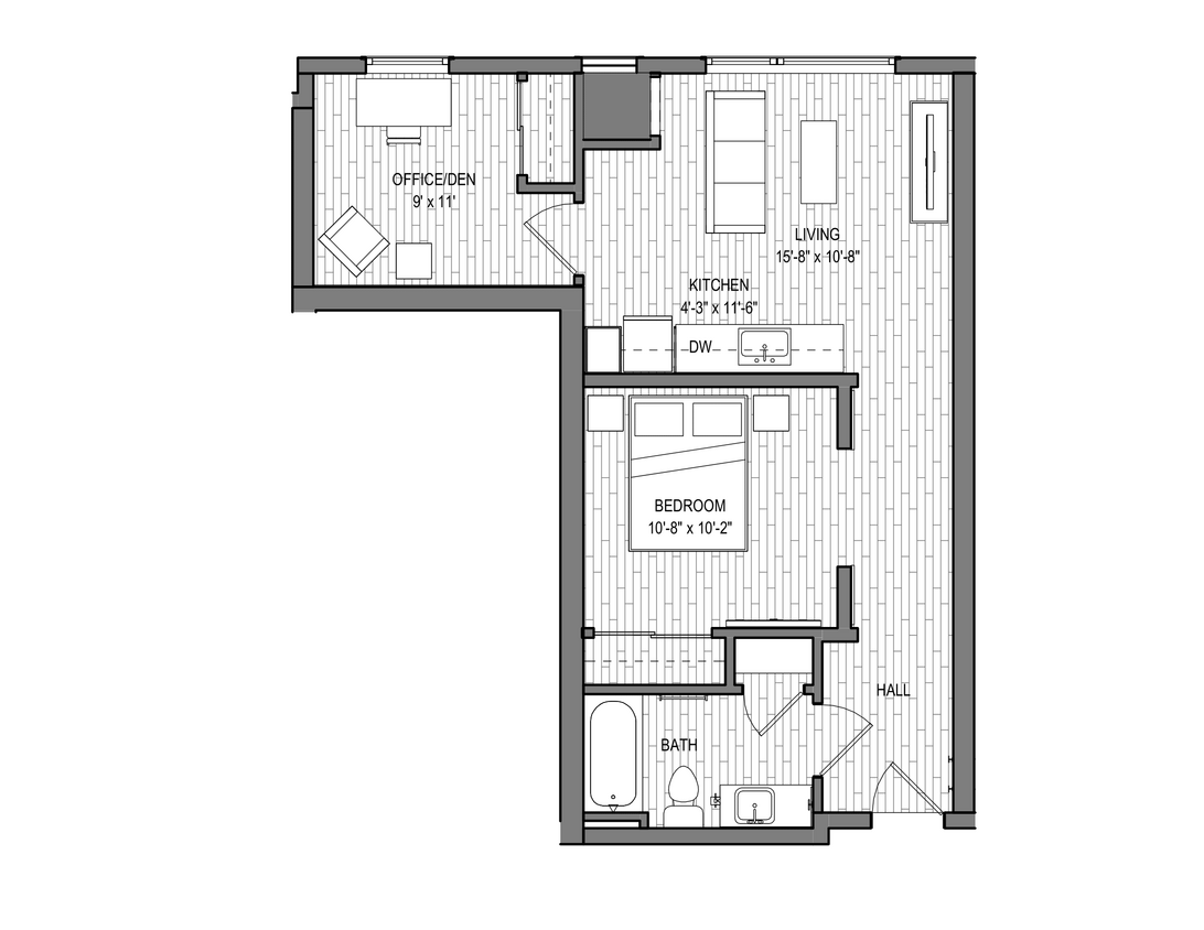 Floor Plan - Argon (w/Den) - Enhanced