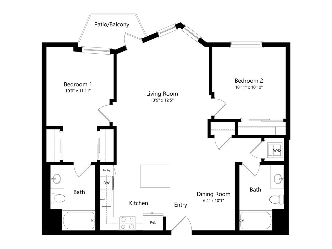Floor Plan - 2X2 I
