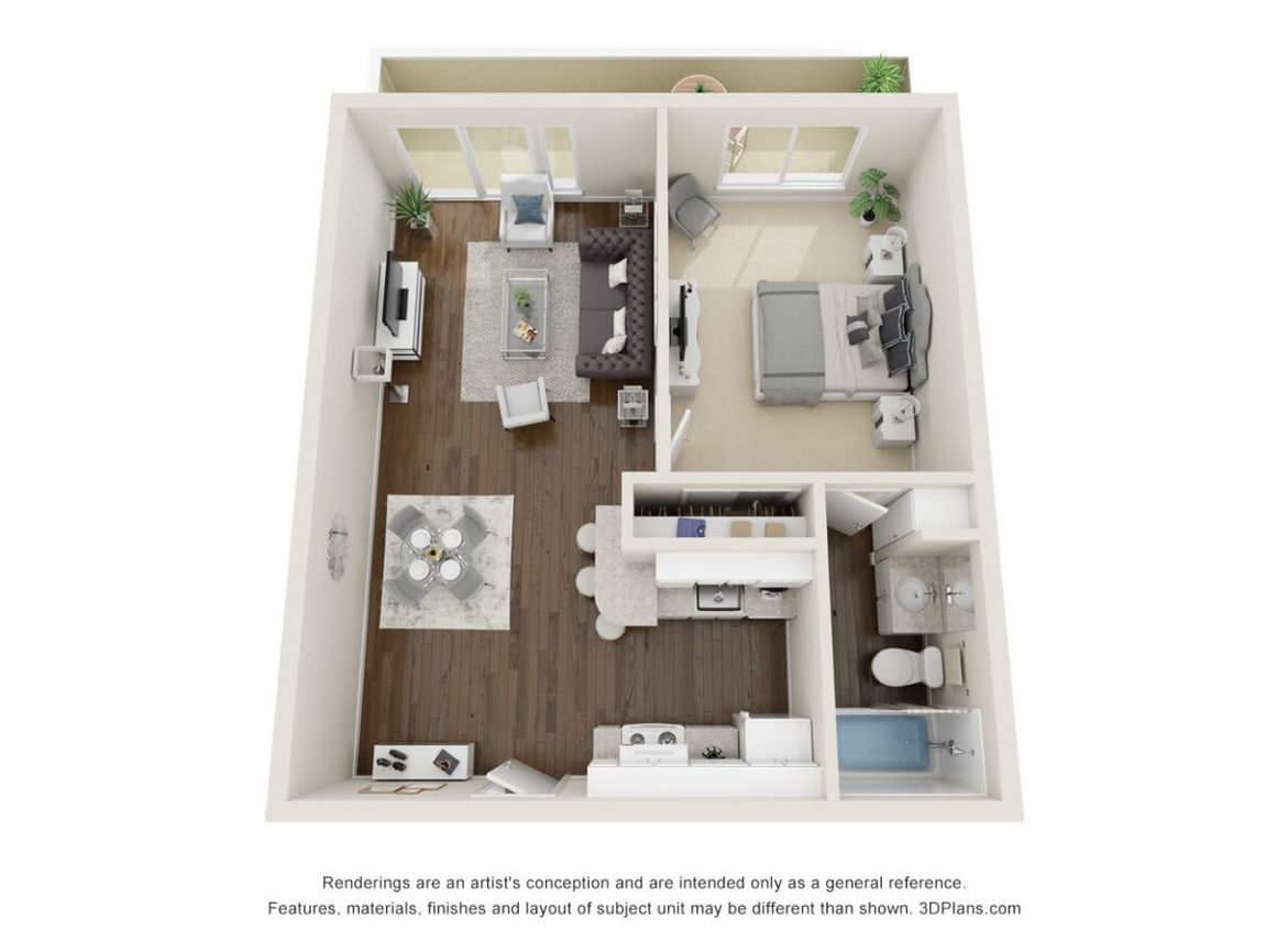Floor Plan - 1x1