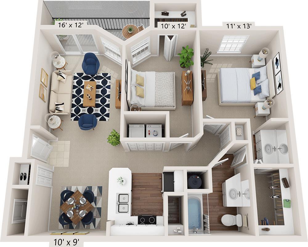 Floor Plan - Two Bedroom B1
