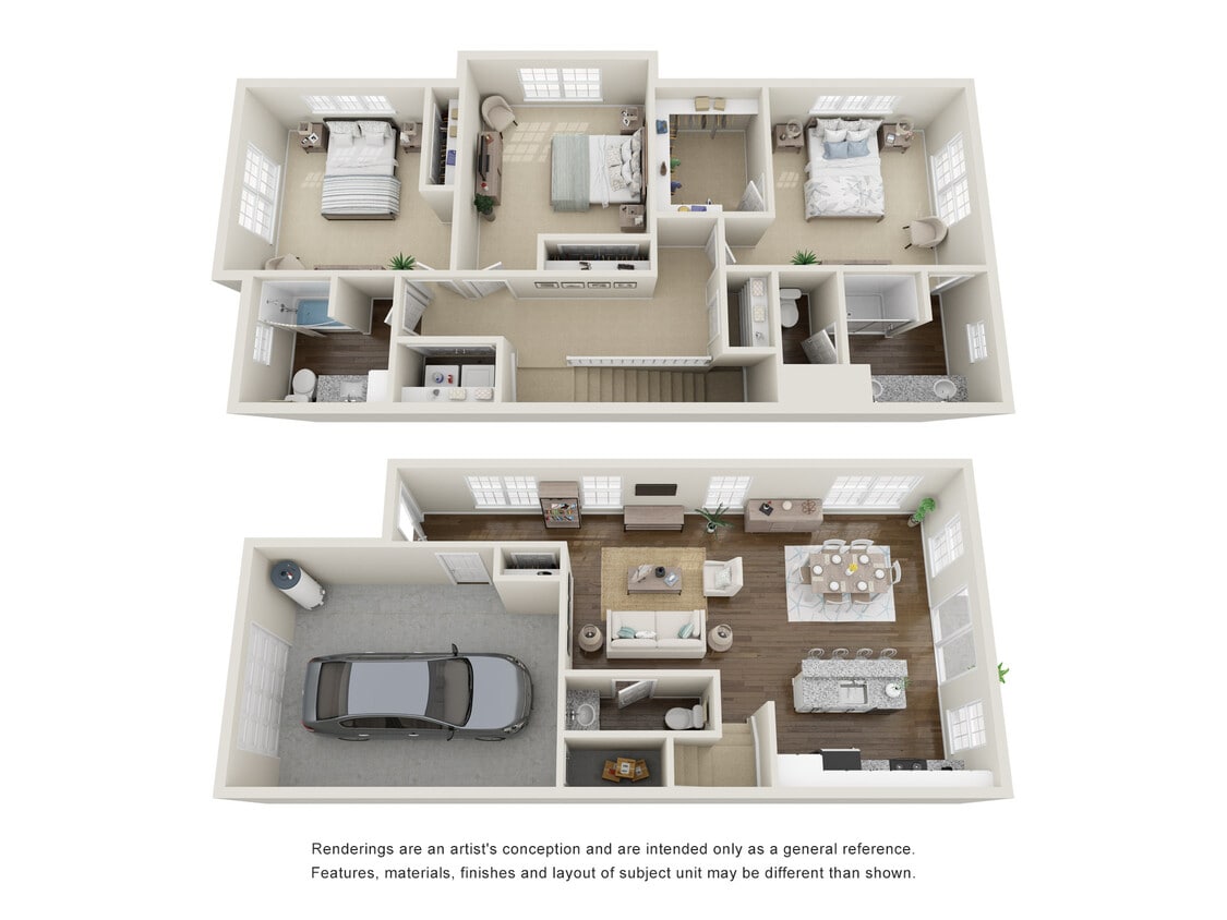 The Dogwood - 3 Bed, 2.5 Bath Townhome, 1791 sq. ft. - The Dogwood