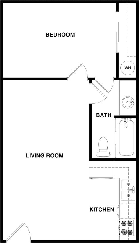 Floor Plan - 1 Bedroom