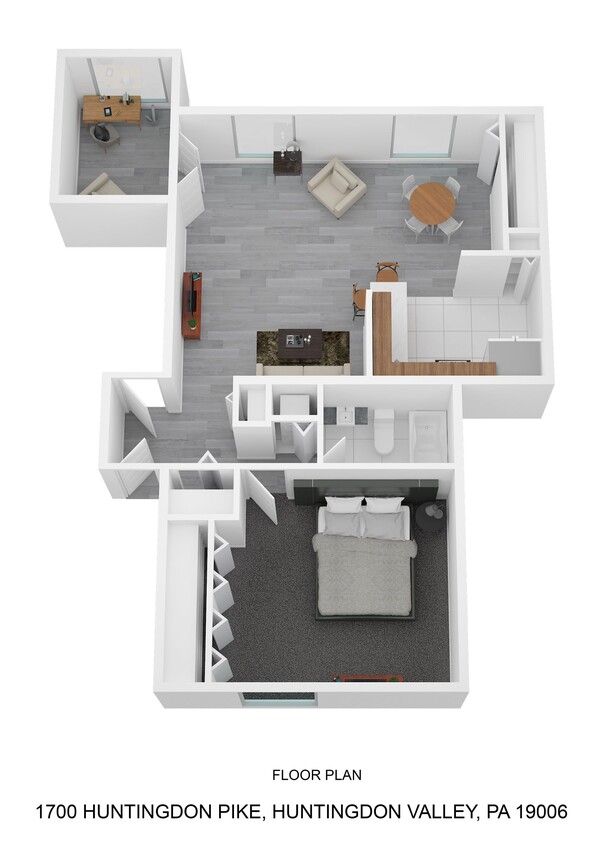 Floor Plan - 1 Bedroom w/ Den