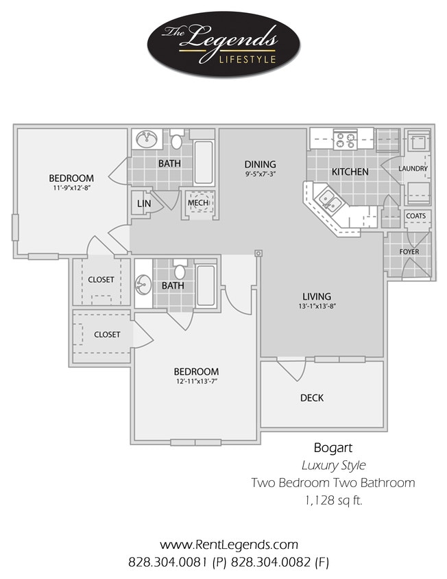 Bogart - 2 Bedroom 2 Bath - Bogart