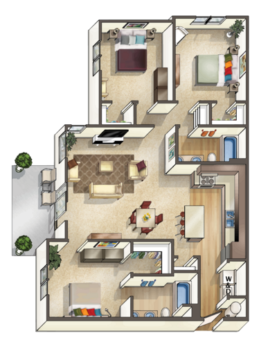 Floor Plan - 3x2