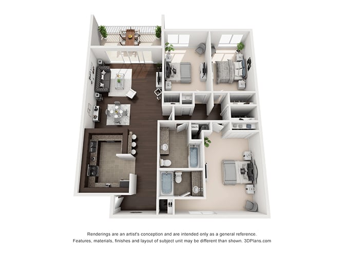 Floor Plan - C1- Flats