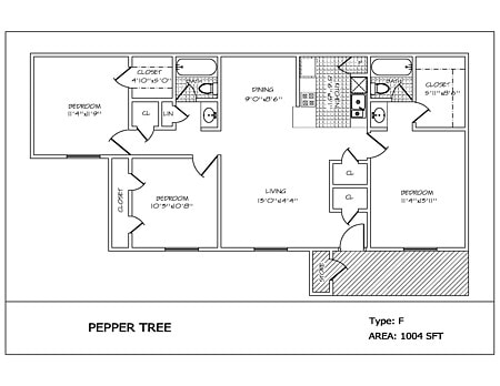 3x2 - Three Bed / Two Bath