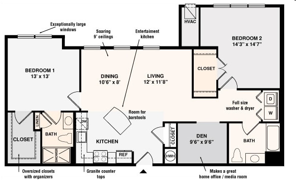 2BR/2BA - Platinum