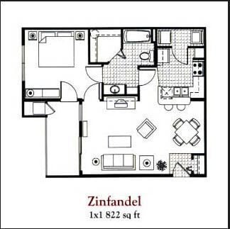 Floor Plan - 1x1 LG Standard