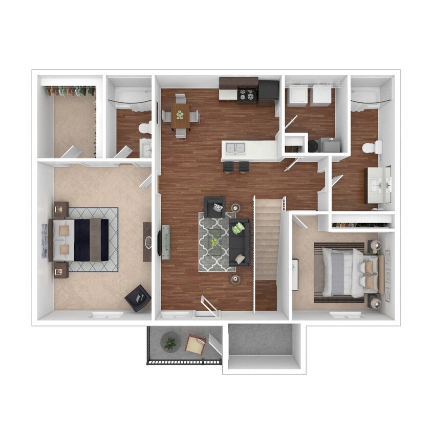 Floor Plan - Two Bedroom Two Bath