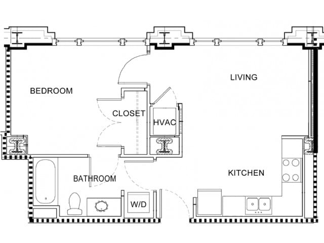 Floor Plan - 1 Bedroom
