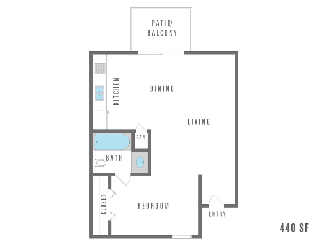 Studio 440 square feet - Studio